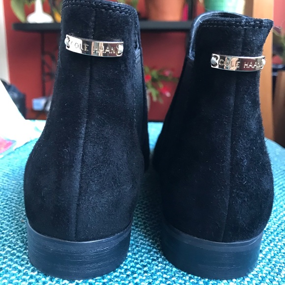 Cole Haan suede ankle boots. Worn once. Size 7 1/2 B. - Picture 2 of 8